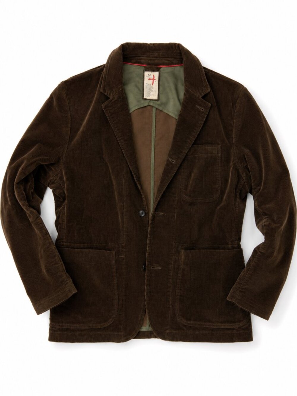 Relwen Corduroy Trap Blazer Brown Stretch Corduroy Sport Coat Jacket M